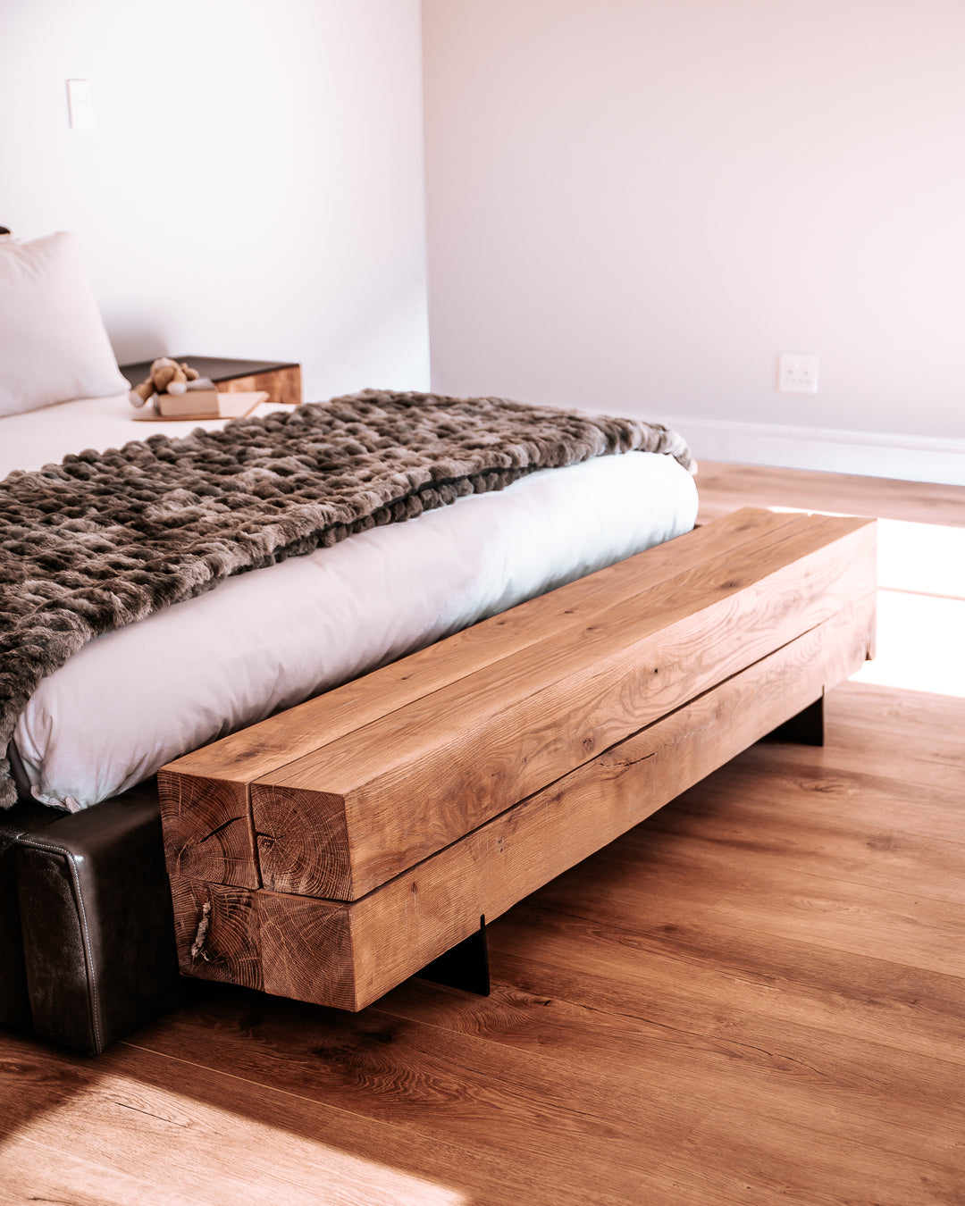 Bedroom Bench – Bark Steel - Main Image