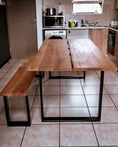 Load image into Gallery viewer, Split Top Table and Bench Combo in Solid 32mm Oak