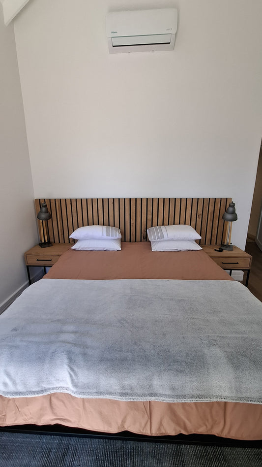 Slatted Headboard and Sleek Nightstand COMBO SET